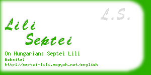 lili septei business card